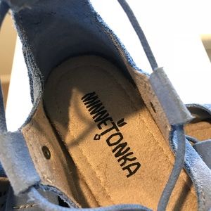 Minnetonka lace-up gladiator moccasin sandals